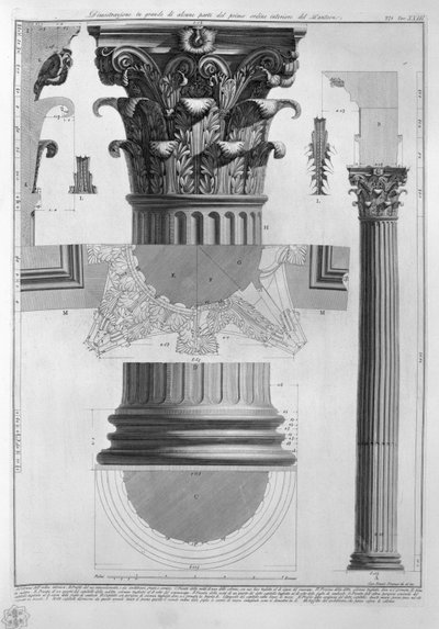 Pantheon, Taf. XXIII von Francesco Piranesi